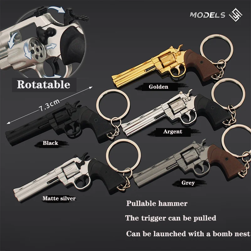 Model Kit Revolver - LLavero de pistola de Metal desmontable