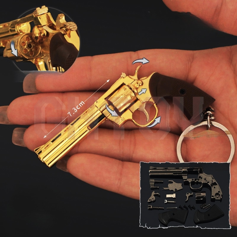 Model Kit Revolver - Mini colgante de pistola pequeña de